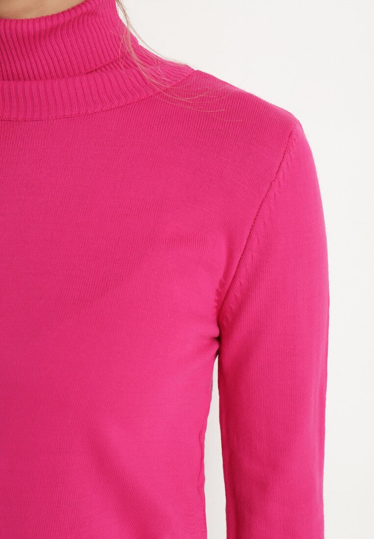 Pulover pe gât Fucsia