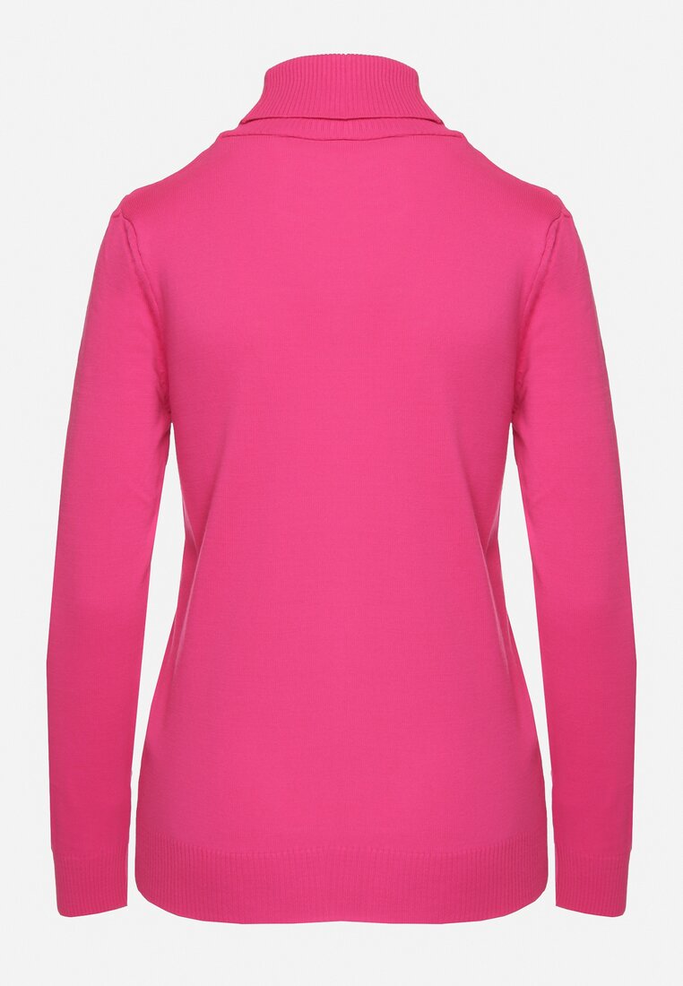 Pulover pe gât Fucsia