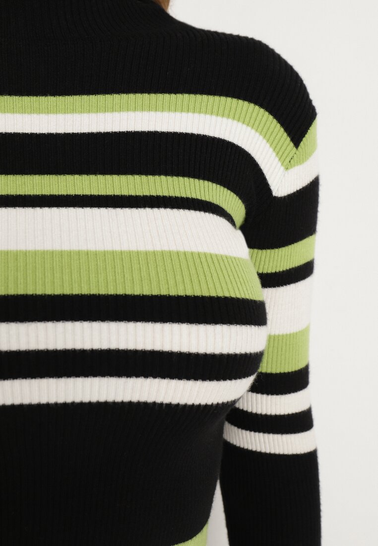 Pulover Verde cu negru