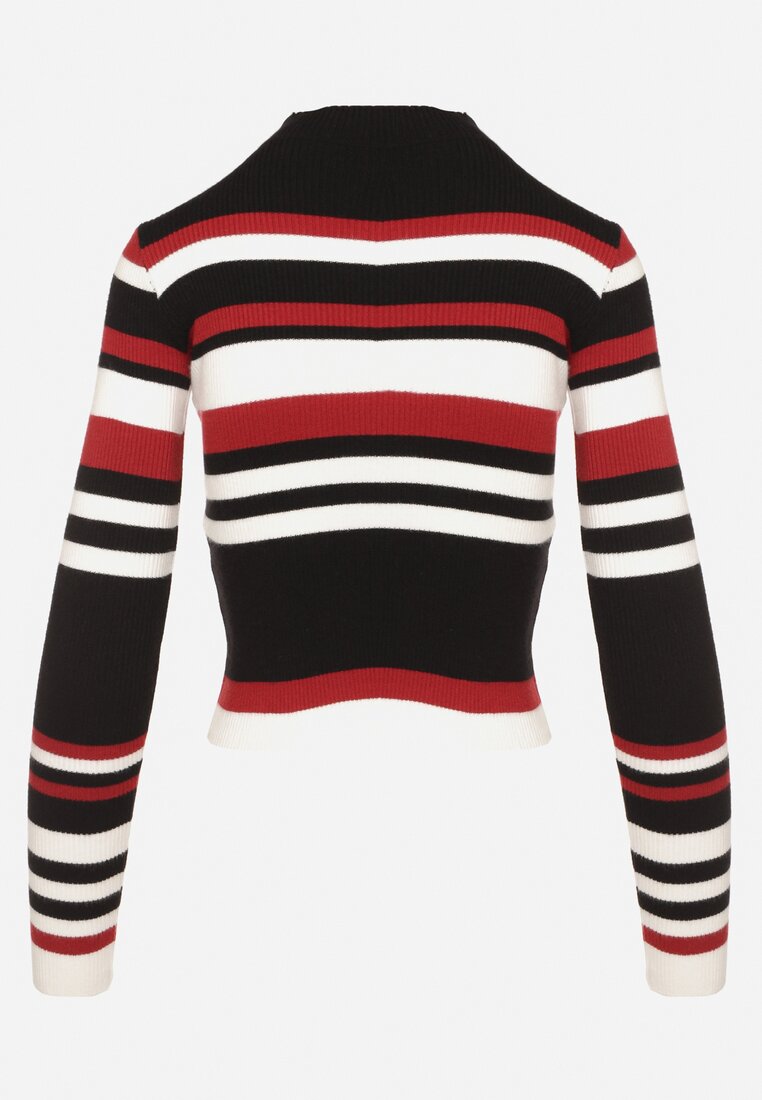 Pulover Bordo cu negru