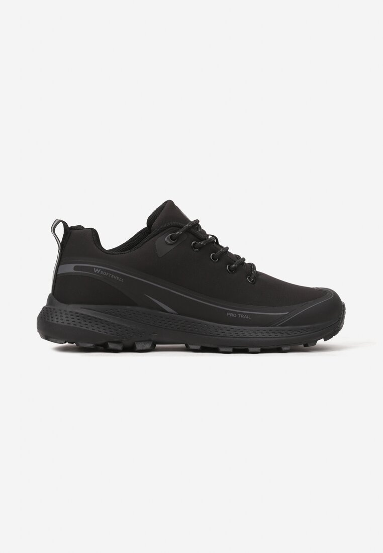 Czarne Buty Sportowe Sneakersy na Tłoczonej Podeszwie Seandrith