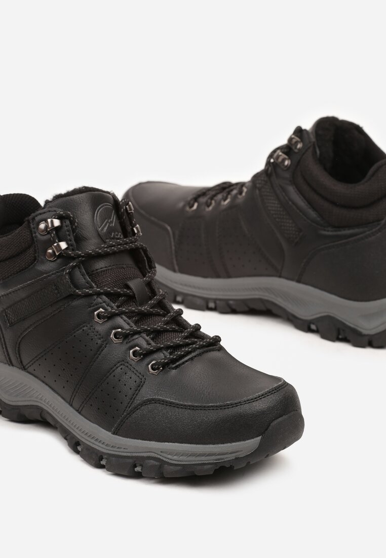 Czarne Buty Trekkingowe Ocieplane Futrem Emmiella