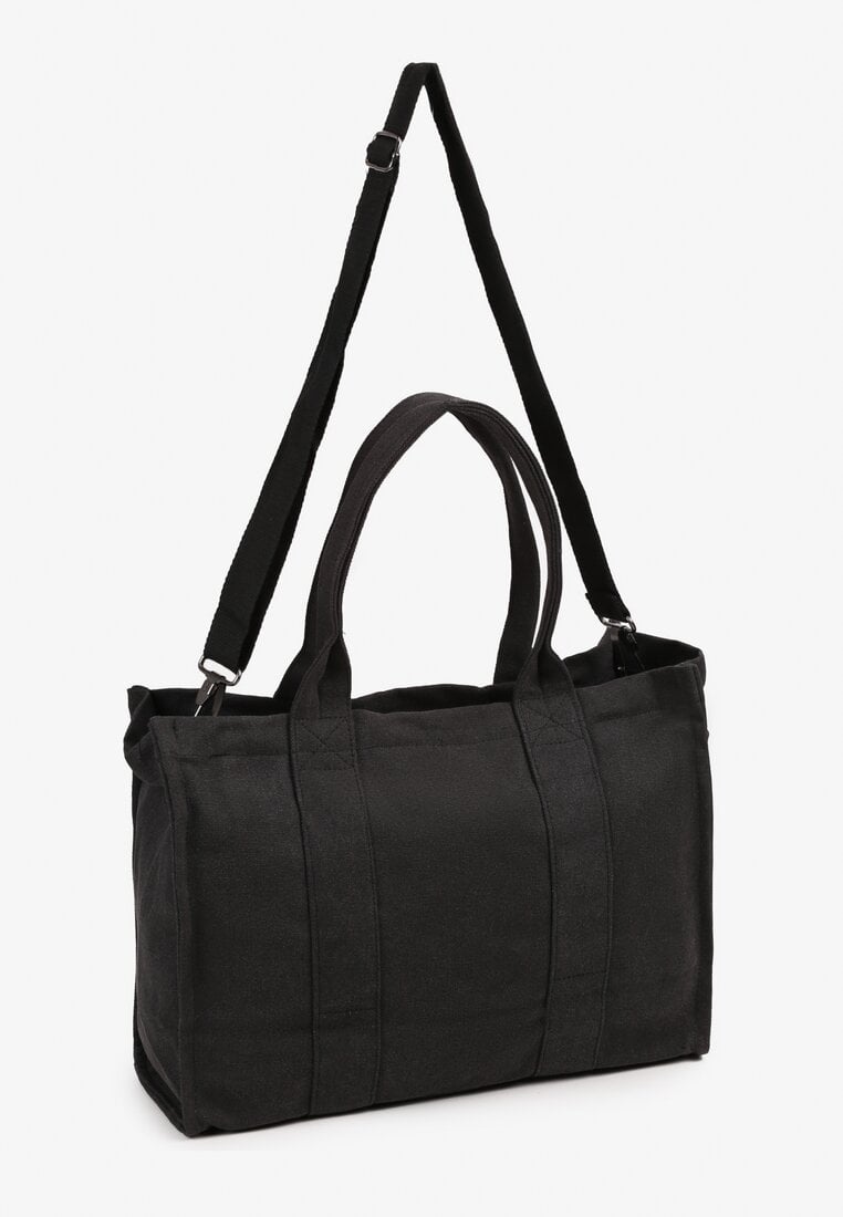 Czarna Pleciona Torebka Shopper Seviola