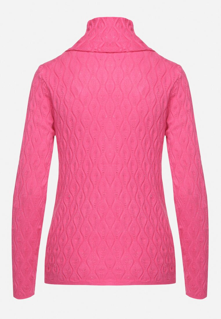 Pulover pe gât Fucsia