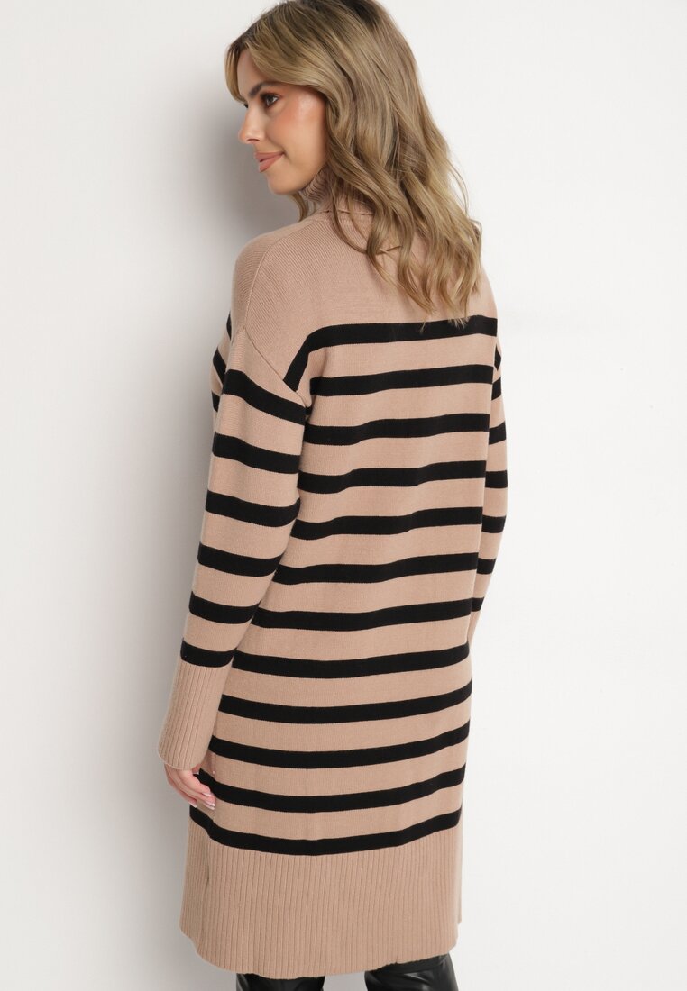 Rochie Bej cu negru