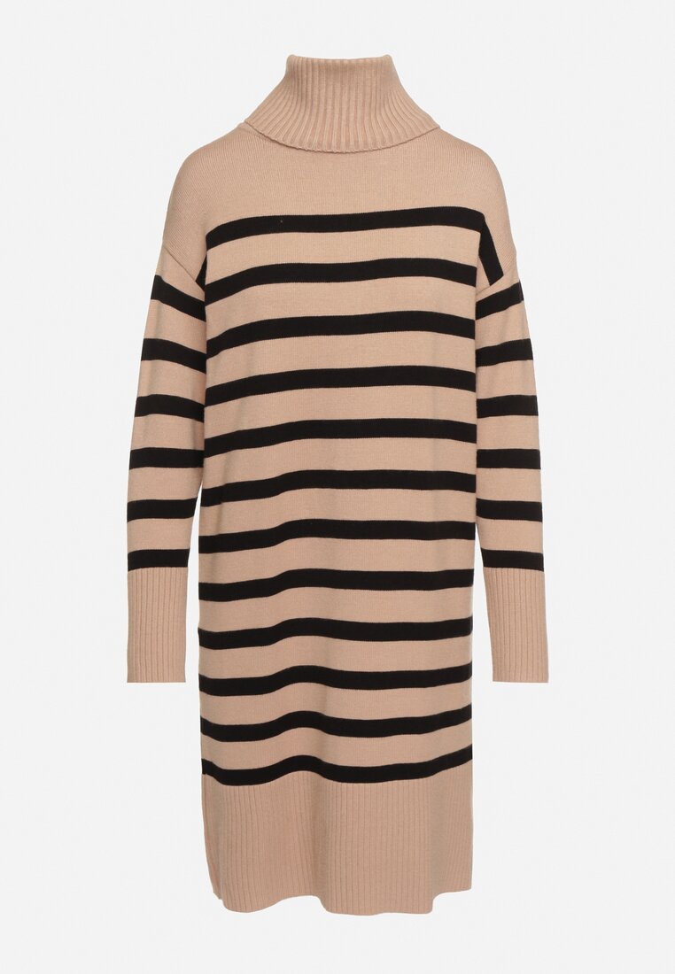 Rochie Bej cu negru