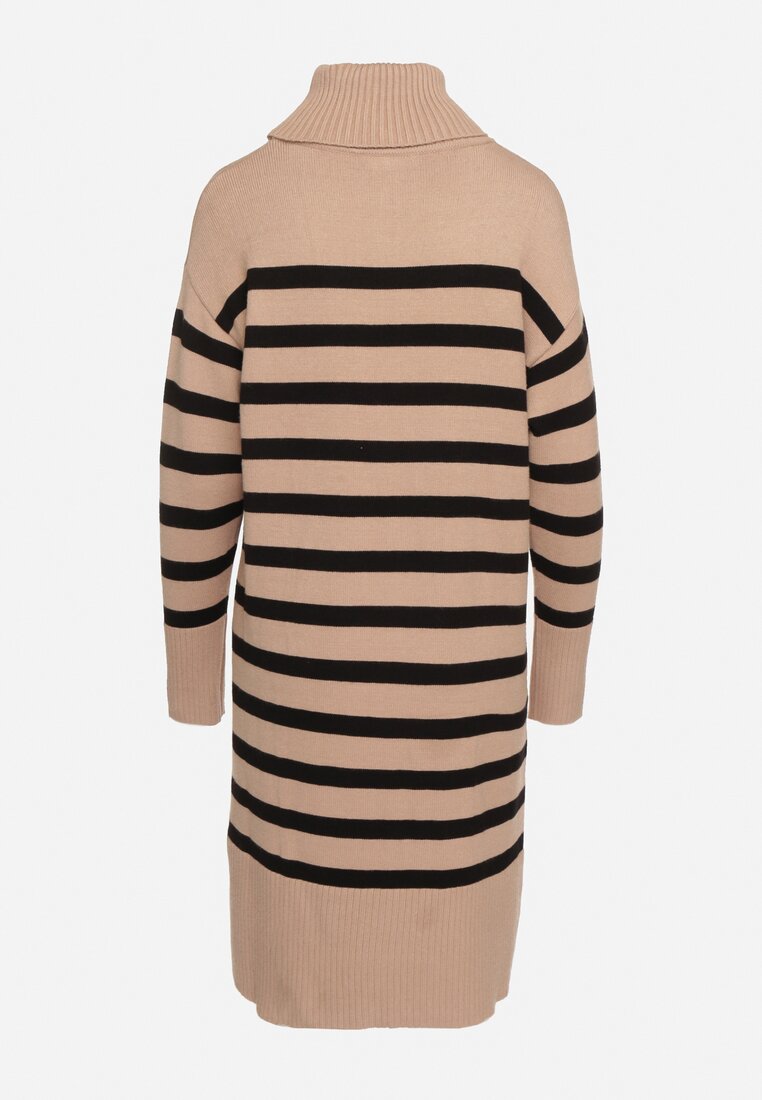 Rochie Bej cu negru