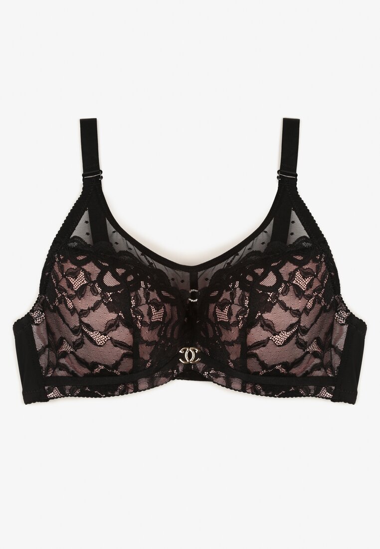 Sutien Negru cu roz