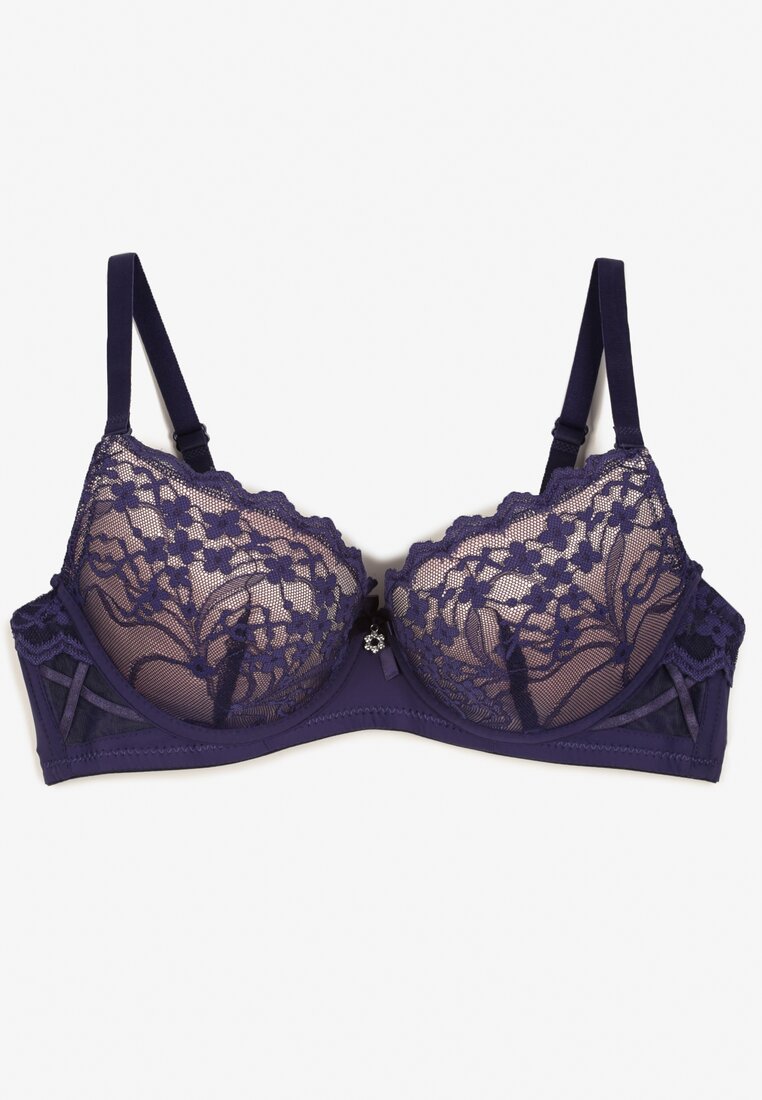 Sutien Bleumarin cu roz