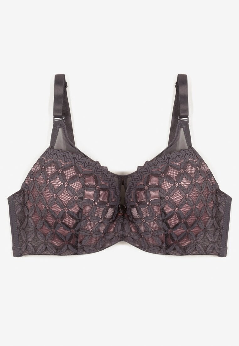 Sutien Gri cu roz