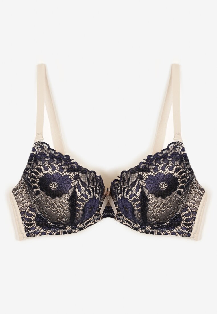 Sutien Bleumarin cu bej