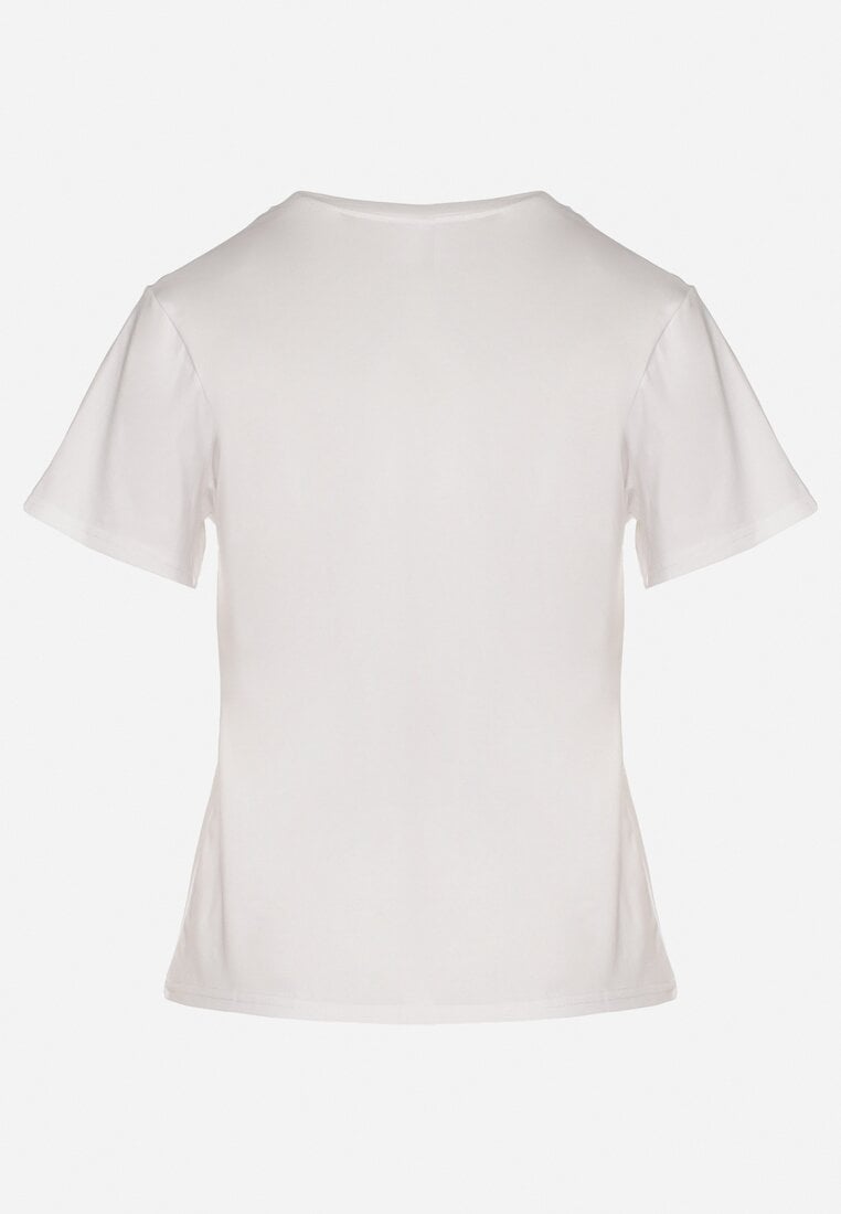 Biały Klasyczny T-shirt z Bawełny Lorali