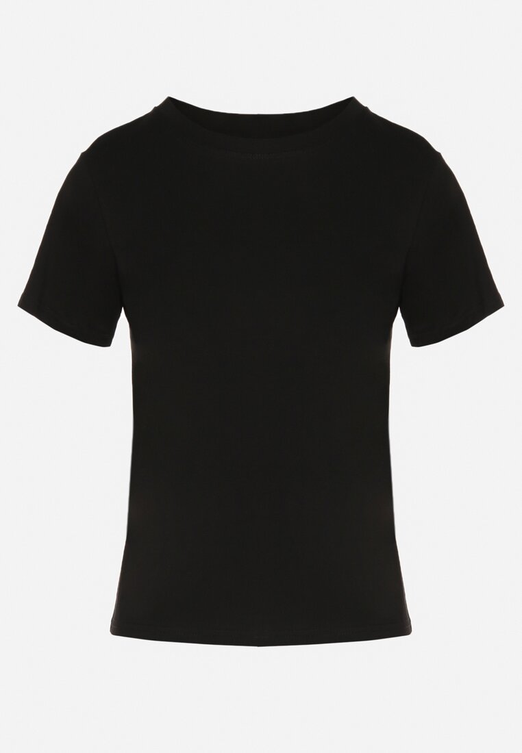 Czarny Klasyczny T-shirt z Bawełny Lorali