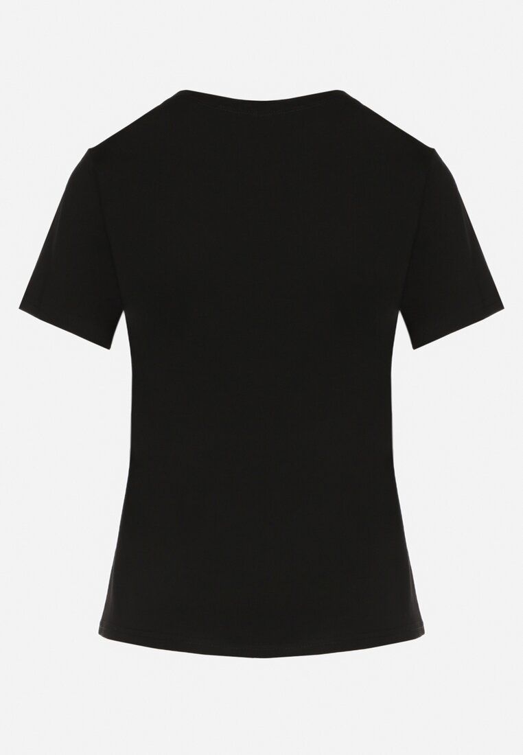 Czarny Klasyczny T-shirt z Bawełny Lorali