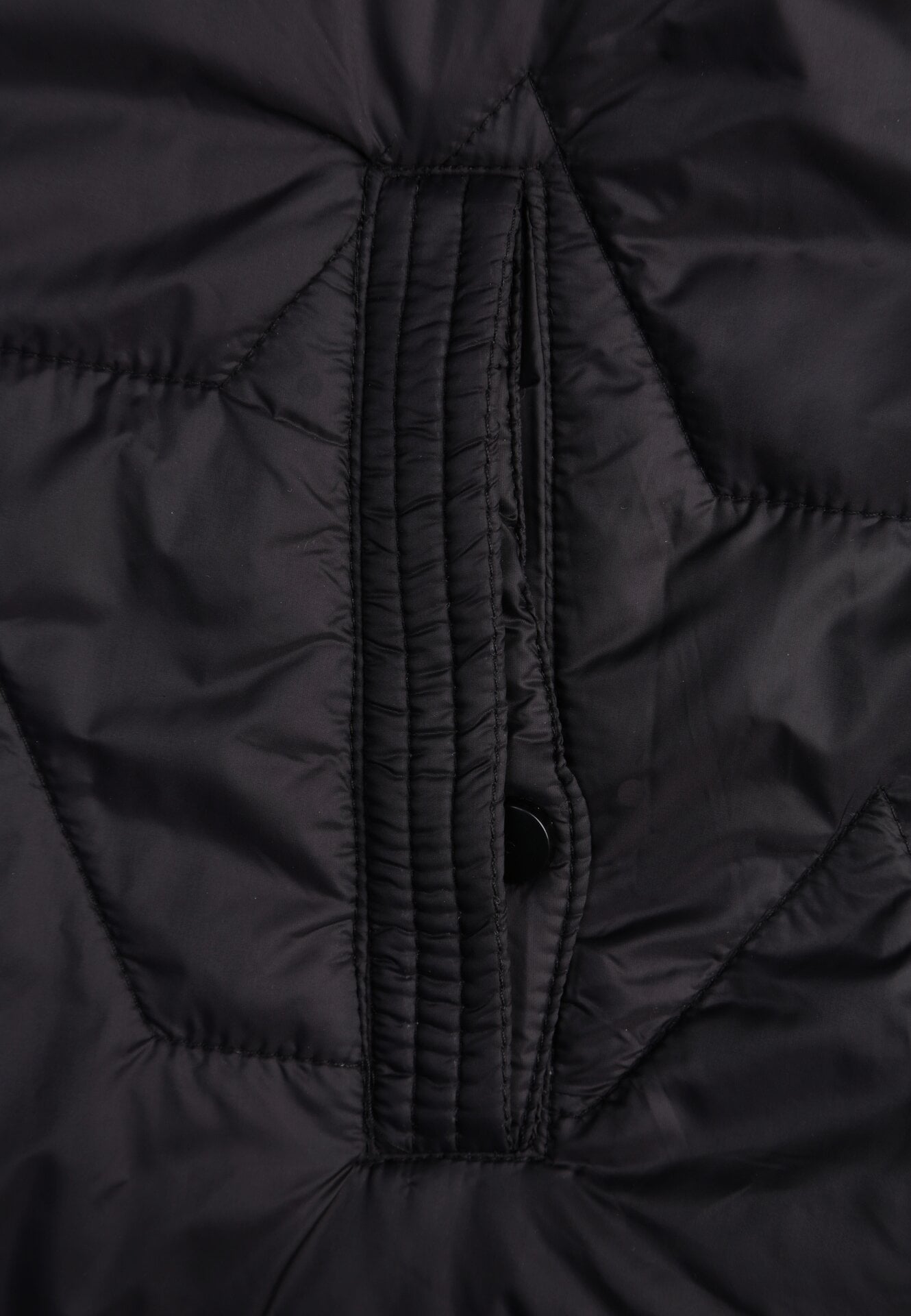 Czarna Kurtka Pikowana z Odpinanym Kapturem Nalaniel