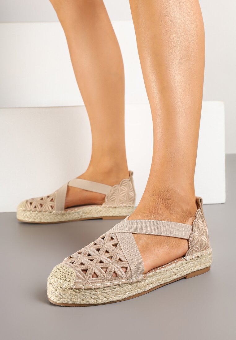 Sötét bézs bézs Espadrilles