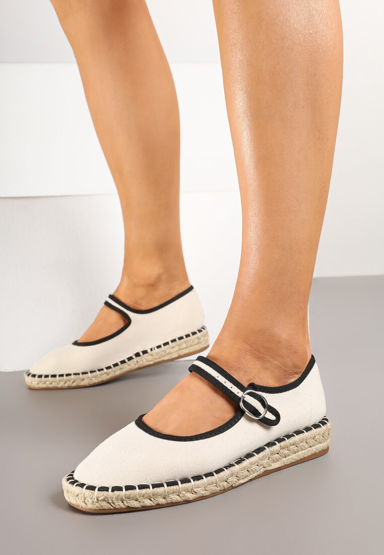 Fehér bézs Espadrilles