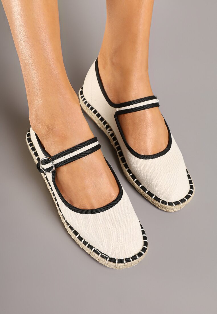 Fehér bézs Espadrilles