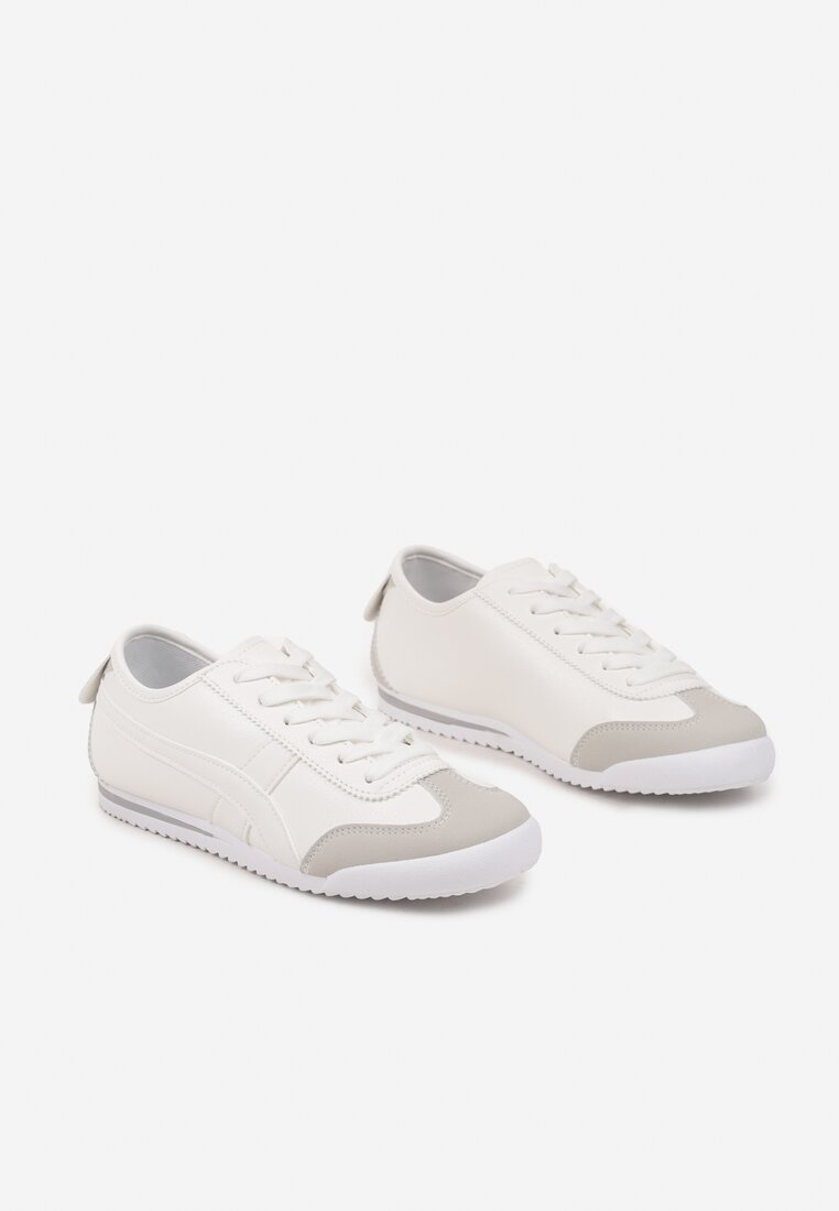 Białe Sneakersy w Stylu Klasycznych Tenisówek Dellasia