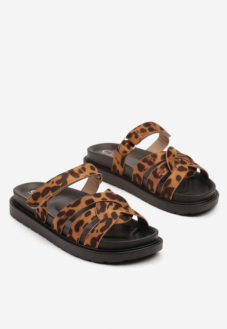 Papuci Imprimeu leopard