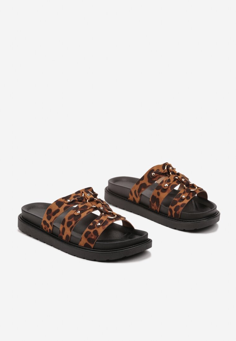 Papuci Imprimeu leopard