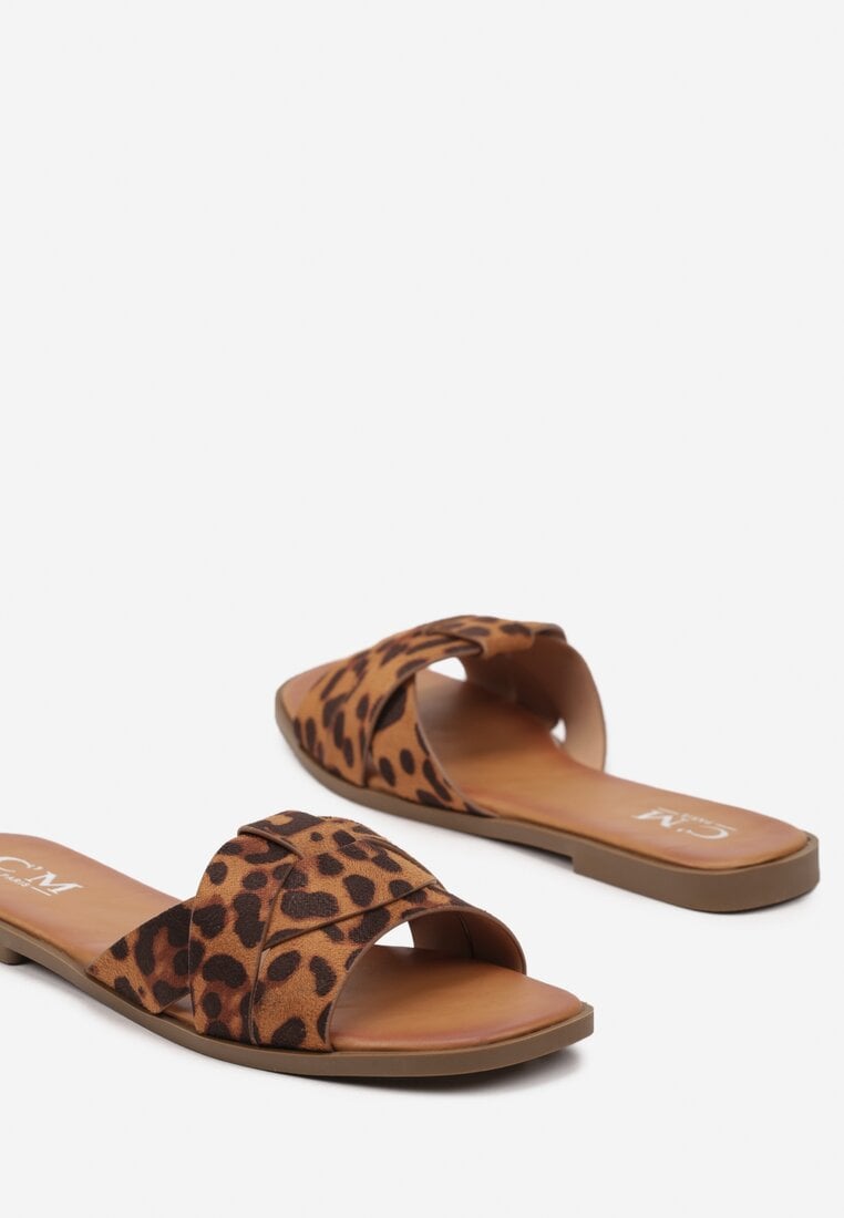 Papuci Imprimeu leopard