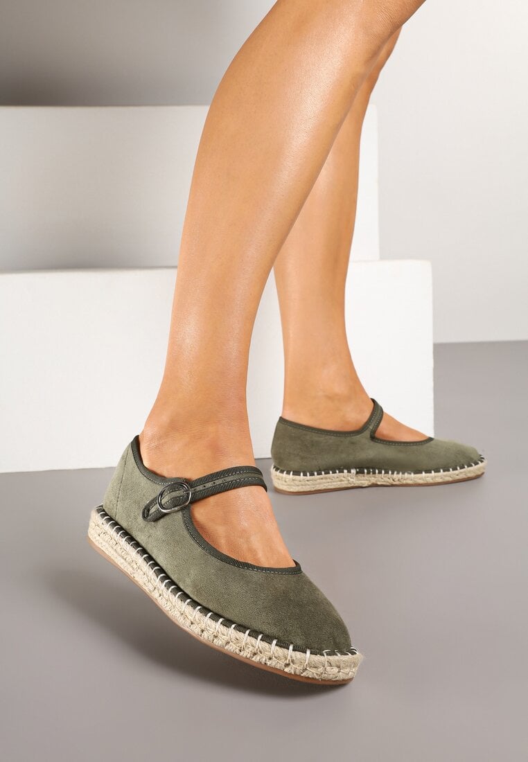 Zöld bézs Espadrilles