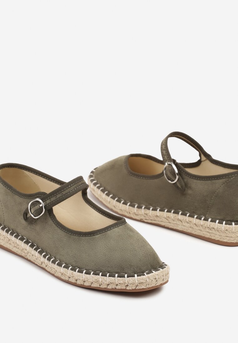 Zöld bézs Espadrilles
