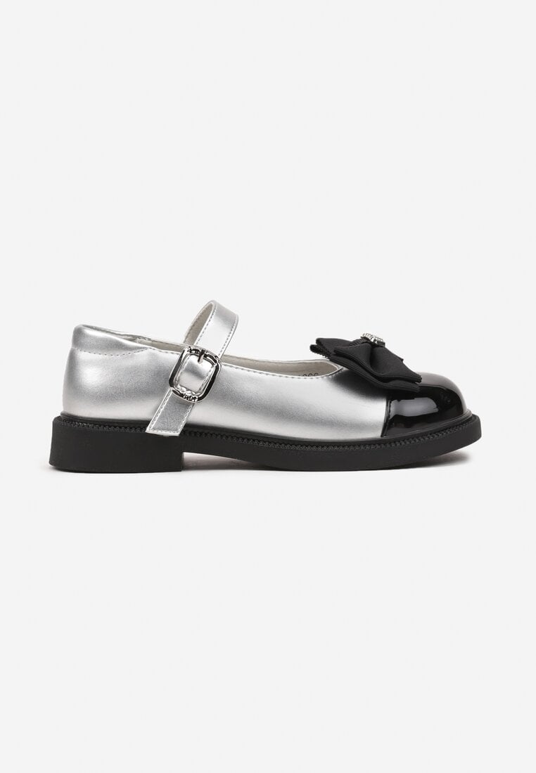 Pantofi casual Negru cu argintiu
