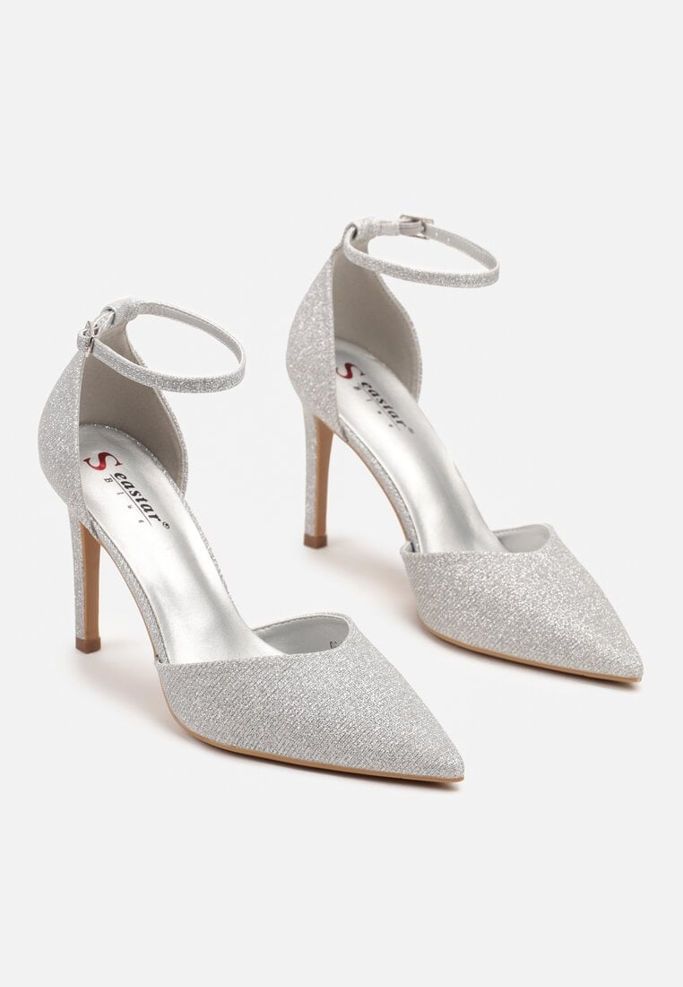 Pantofi stiletto Argintii