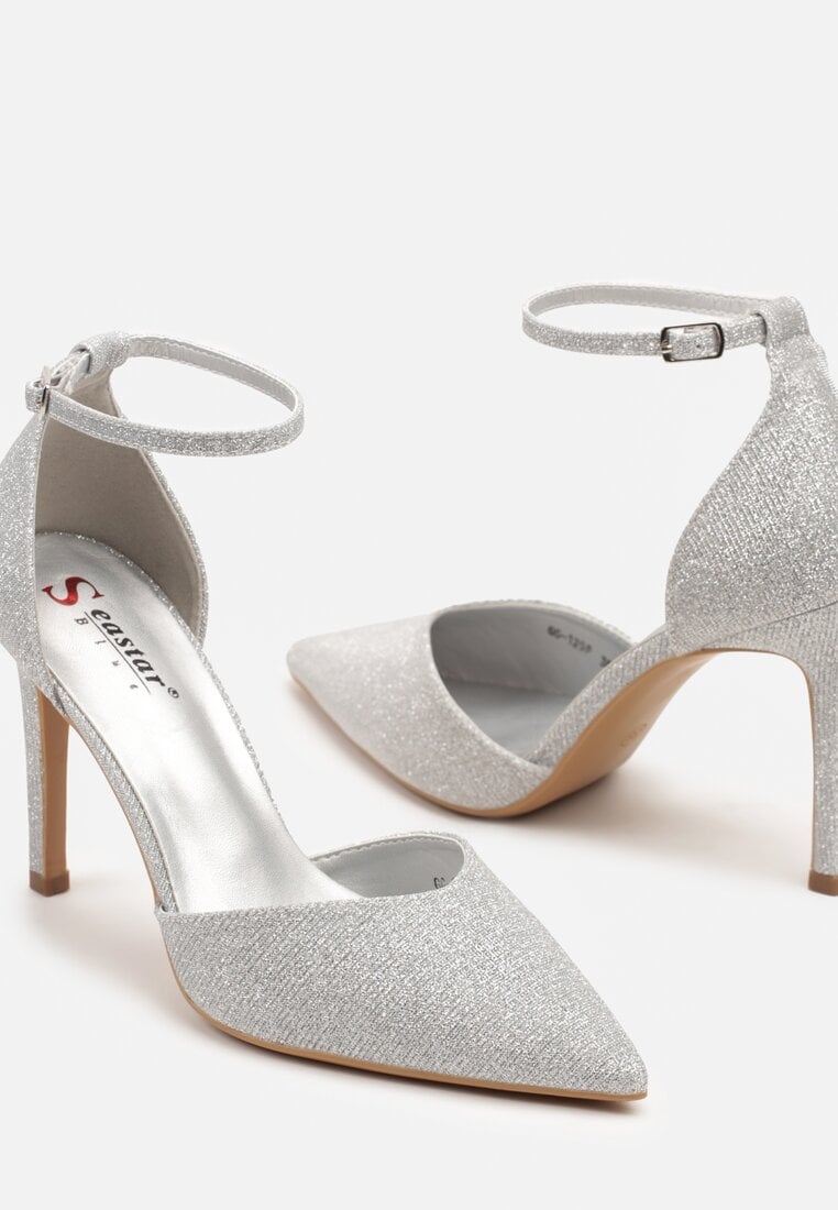 Pantofi stiletto Argintii