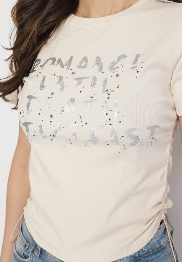 T-shirt Bej deschis