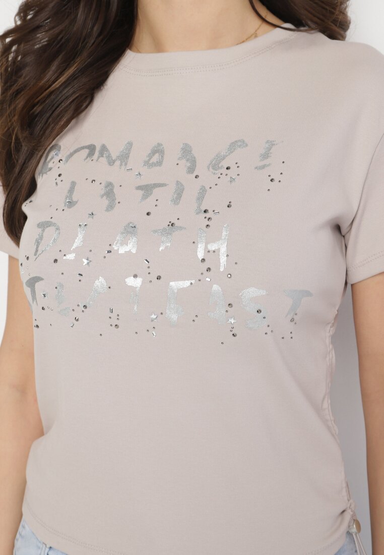T-shirt Bej închis