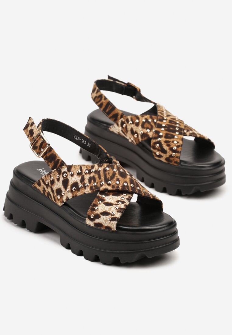 Sandale Imprimeu leopard