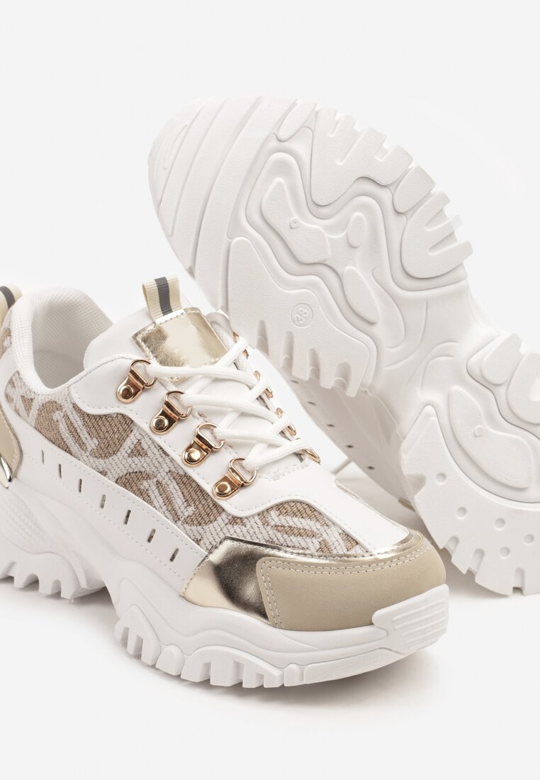 Sneakers Alb cu bej
