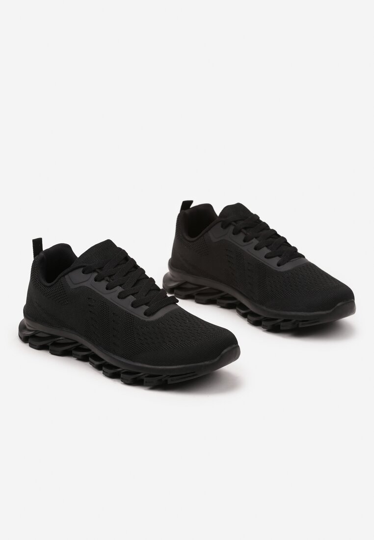 Czarne Buty Sportowe Sneakersy z Motywem Ombre Lorami