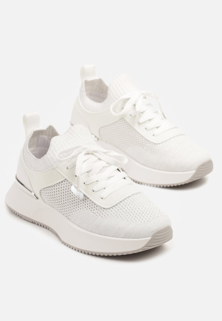 Białe Siateczkowe Sneakersy Dorami