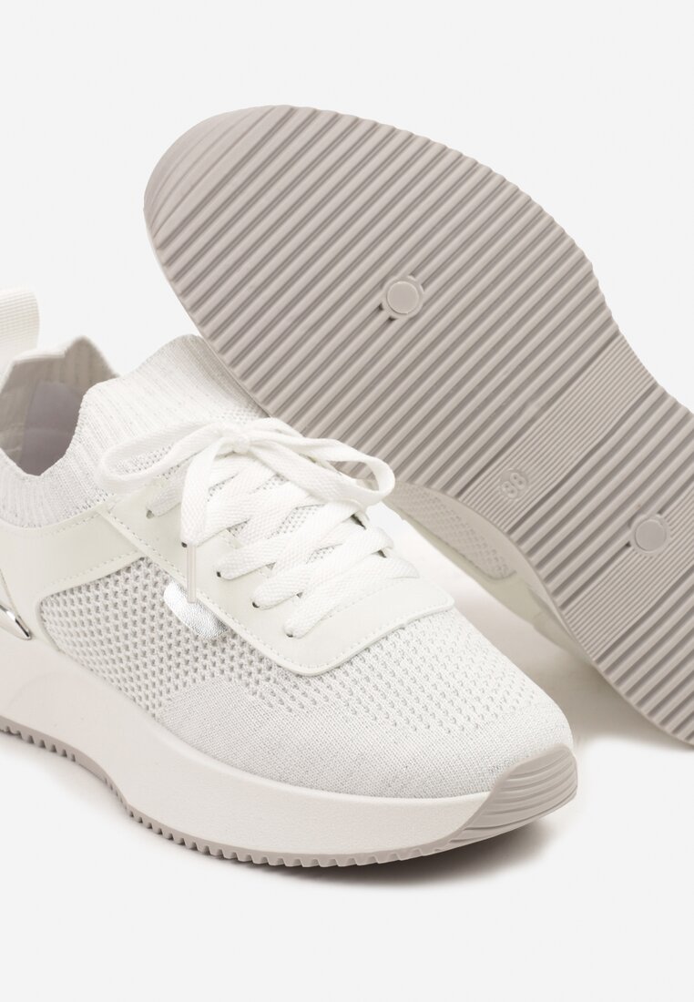 Białe Siateczkowe Sneakersy Dorami
