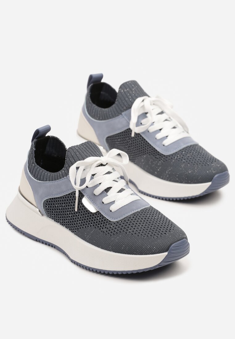 Niebieskie Siateczkowe Sneakersy Dorami