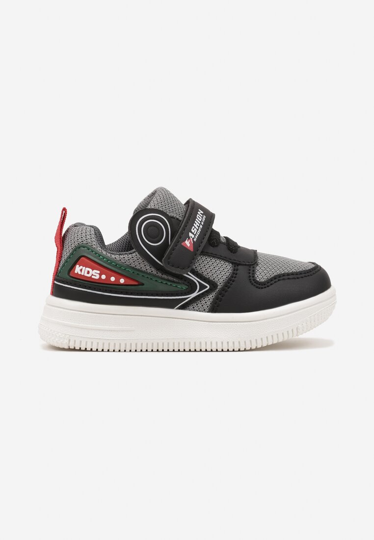 Czarne Buty Sportowe Sneakersy ze Skórzaną Wkładką Nonanira