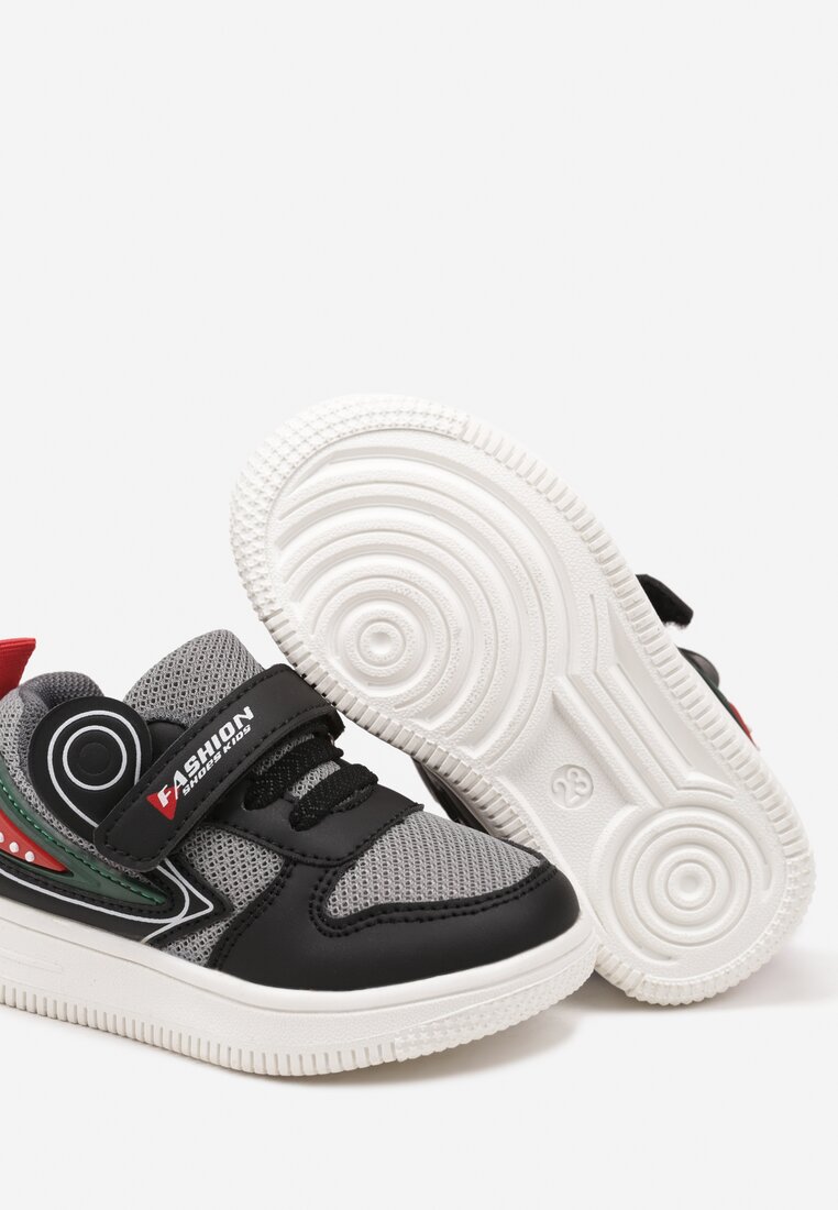 Czarne Buty Sportowe Sneakersy ze Skórzaną Wkładką Nonanira