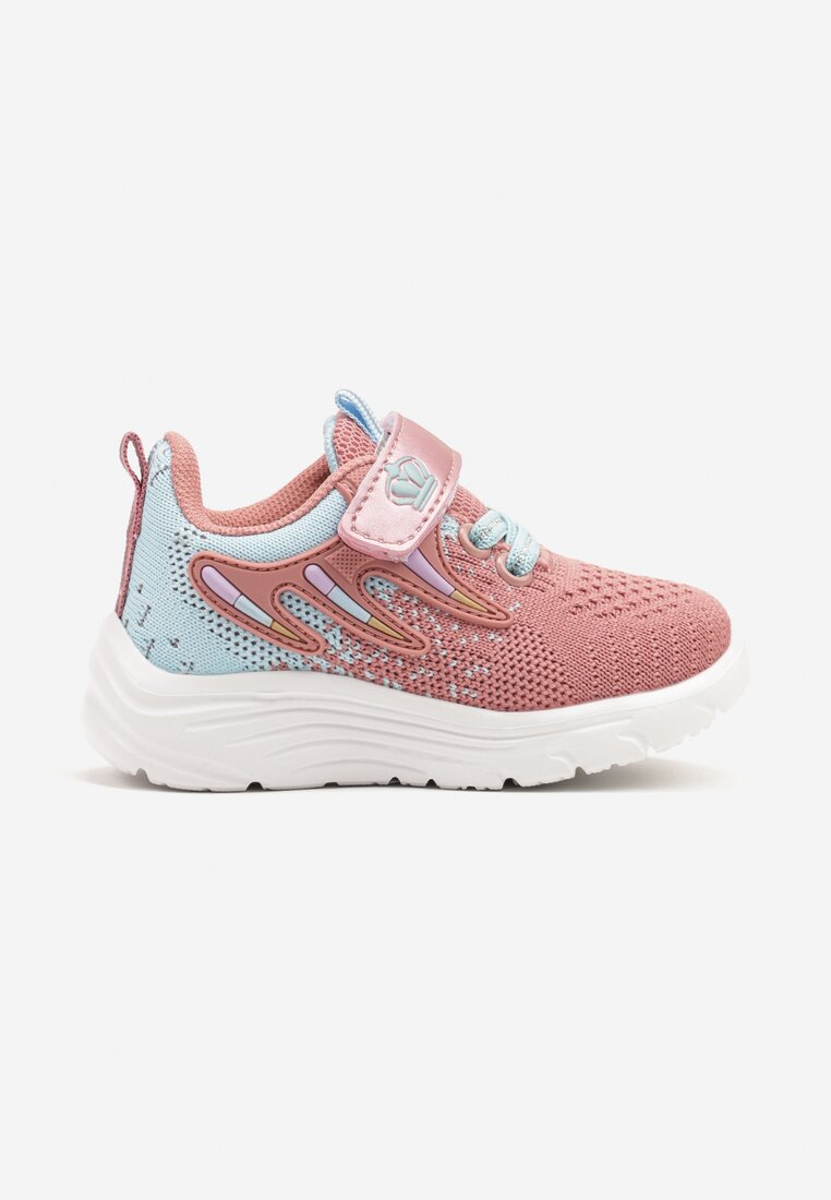 Różowo-Niebieskie Buty Sportowe z Koroną i Paskami Araviera