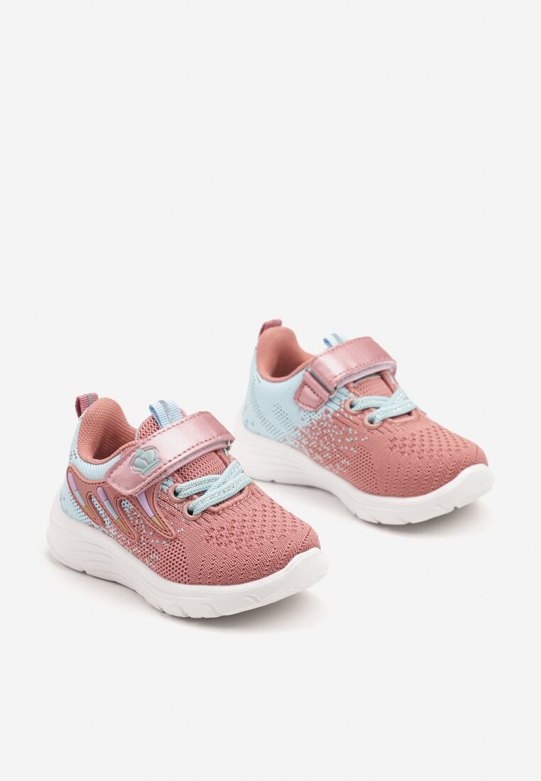 Różowo-Niebieskie Buty Sportowe z Koroną i Paskami Araviera