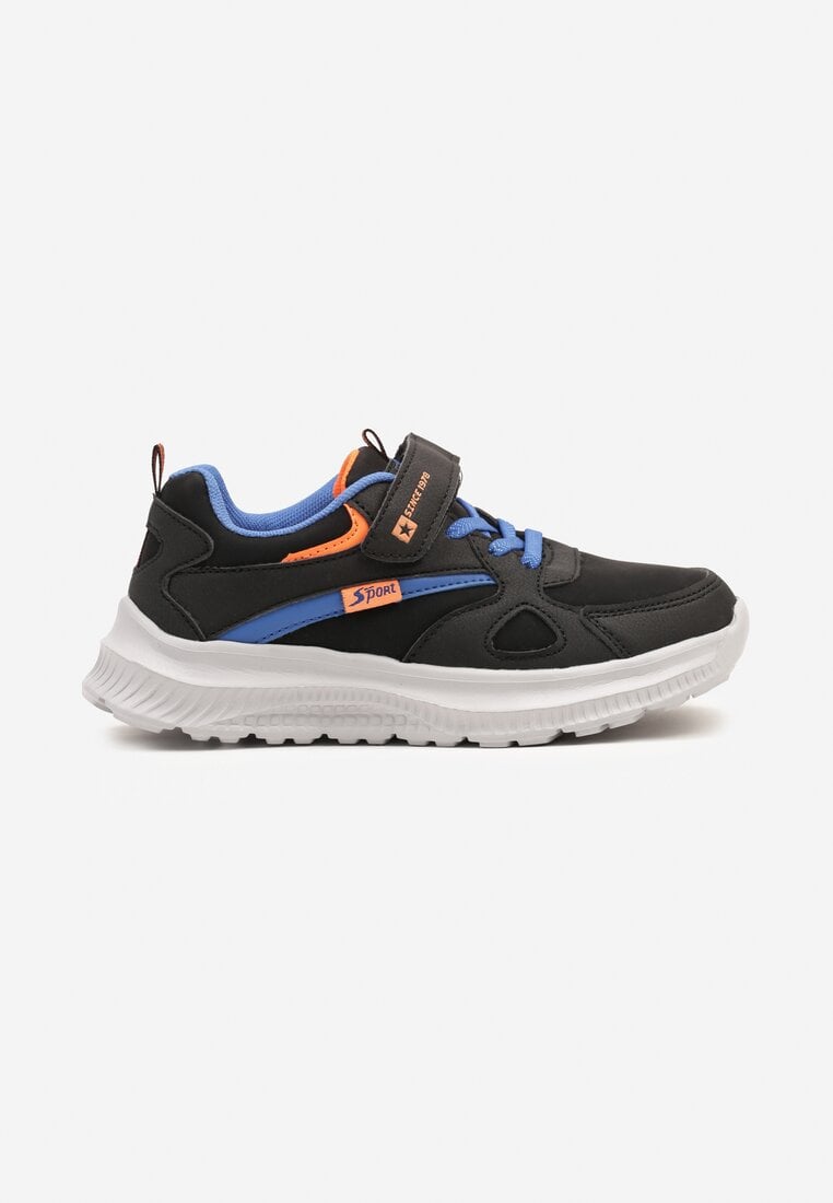 Czarno-Niebieskie Buty Sportowe Sneakersy Ozdobione Napisem Ilovella