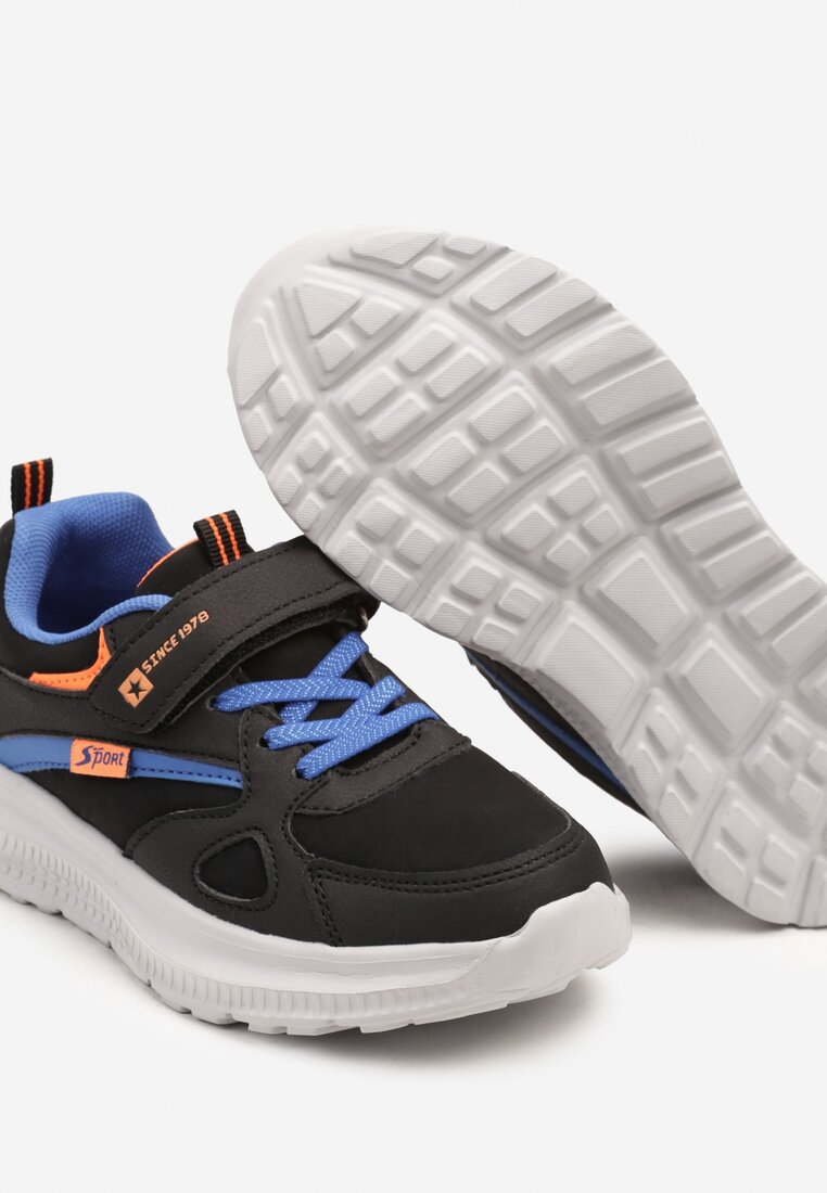 Czarno-Niebieskie Buty Sportowe Sneakersy Ozdobione Napisem Ilovella