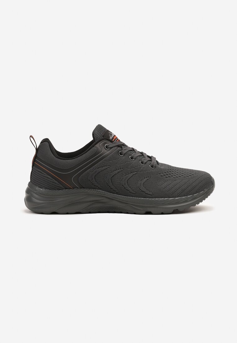 Ciemnoszare Buty Sportowe Sneakersy z Geometrycznym Wzorem Aranelora