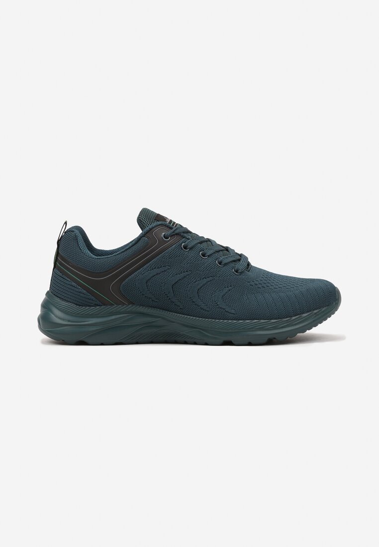 Niebieskie Buty Sportowe Sneakersy z Geometrycznym Wzorem Aranelora