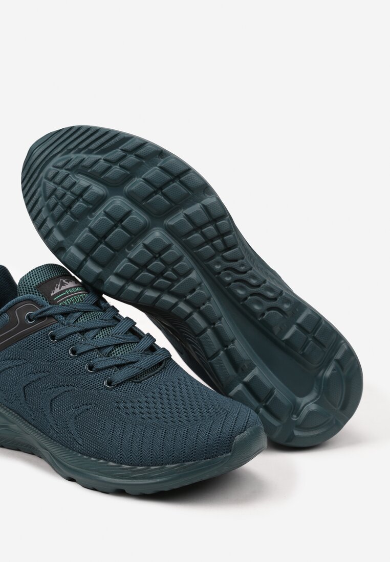Niebieskie Buty Sportowe Sneakersy z Geometrycznym Wzorem Aranelora