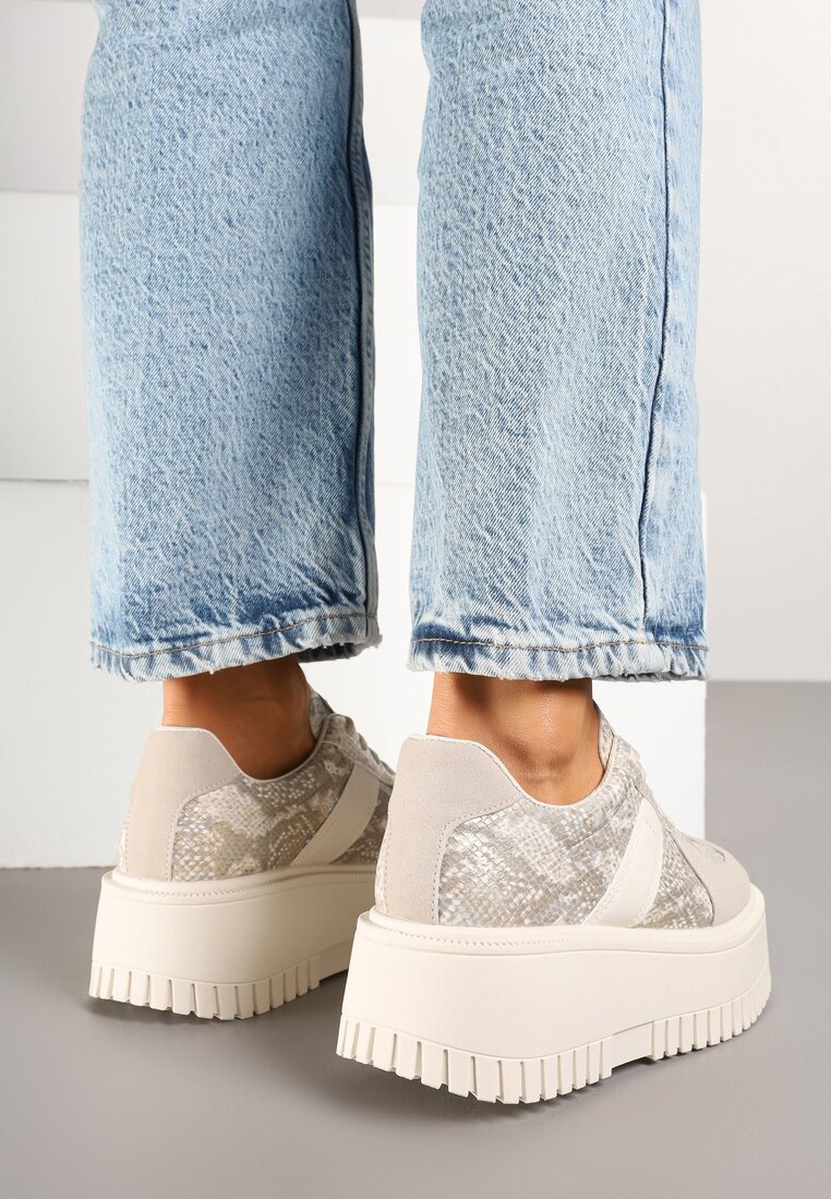 Sneakers Print piele de șarpe