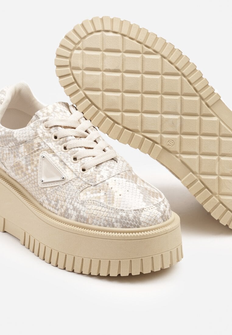 Sneakers Print piele de șarpe
